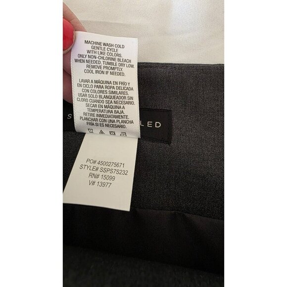 Simply Styled by Sears Pencil Skirt Size 14P NWT Academia Preppy Gray Office Y2K - Picture 5 of 9